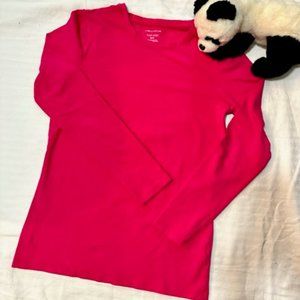 ​Lord & Taylor Refined Fuchsia Long Sleeve Tee Shirt - Size M